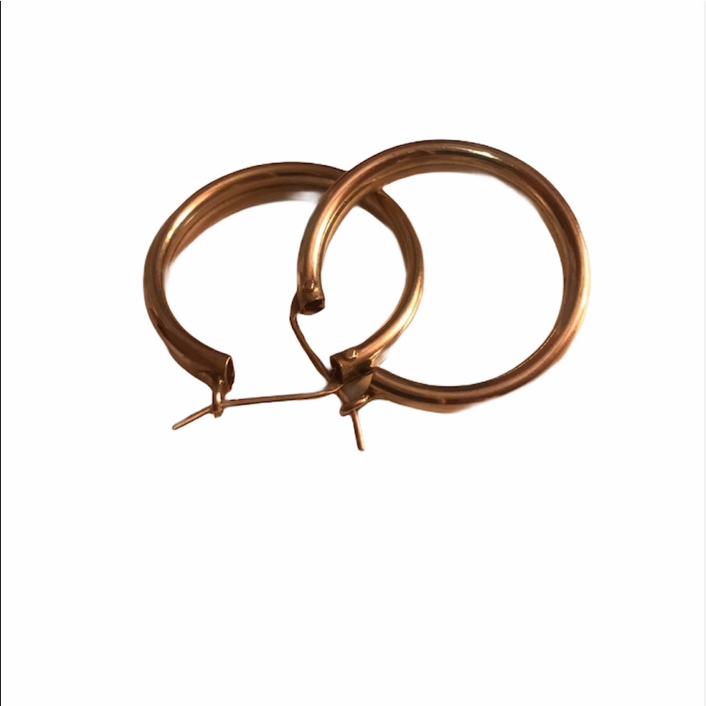 Sliver medium size hoop earrings